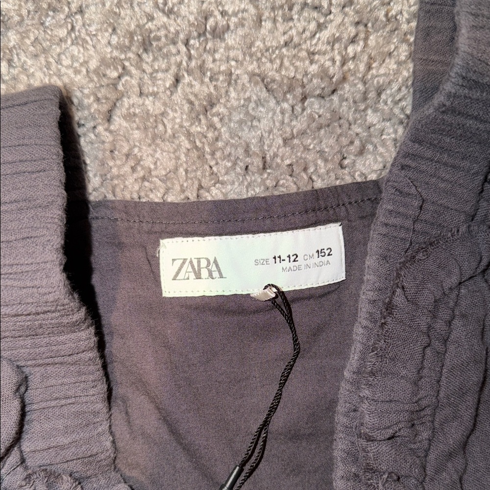 Zara Gray Ruffled Dress - Picture 2 of 2
